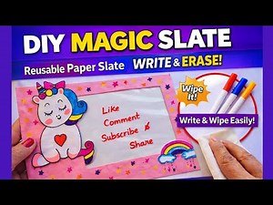 DIY Reusable Paper Slate | Magic Slate Craft | Erasable Writing Board at Home