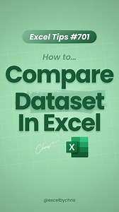 23K views · 80 reactions | Why is no one talking about this Excel Hack?! 勞 In this tutorial, you'll learn how to find differences in Excel. #excel #spreadsheets #exceltips #workhacks #accounting #exceltricks #corporate | Excelbychris | Facebook