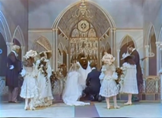 A wedding from the Victorian era. | Old England in Colour