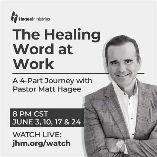 30K views · 338 reactions | You’ve taken responsibility for your healing… Now ask yourself: What could be standing in the way? Part 3 of The Healing Word at Work reveals the roadblocks to receiving God’s promise. Follow along with the book: jhm.org/healing Watch at 8PM CT: jhm.org/watch | YouTube.com/HageeMinistries | Hagee Ministries App | Hagee Ministries | Facebook