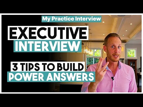 Executive Interview - 3 Tips for Senior Role Power Answers! 🔥
