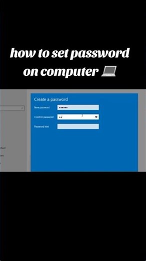 how to set password on computer