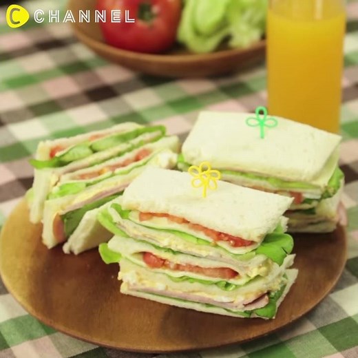 New Way to Cut a Sandwich＊スパッと爽快！サンドイッチをキレイに切る裏ワザ