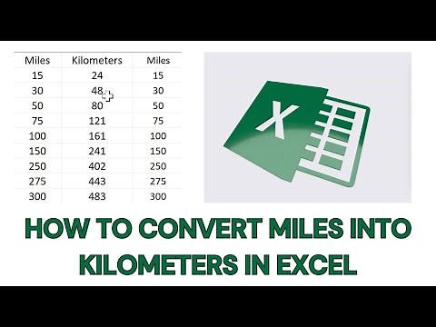 How to convert miles into kilometers in Excel | Mile to Km | Mileage to KM