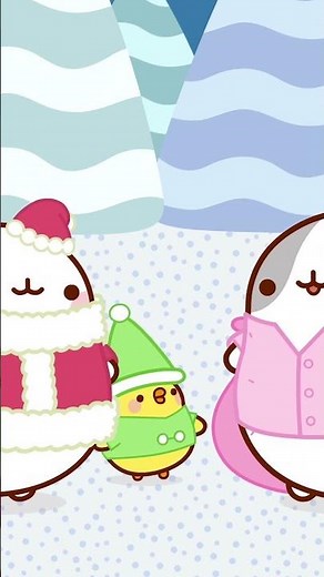 Molang and Santa saved Christmas 🎄 #molang #christmas