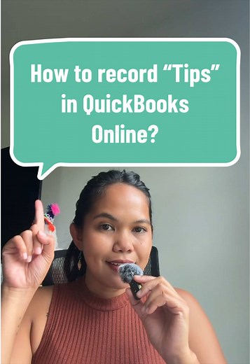 How to record tips in QuickBooks Online? #quickbooks #bookkeeper #bookkeepingtips #remotework #fyp