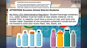 Only clear water bottles will be allowed for this upcoming school year