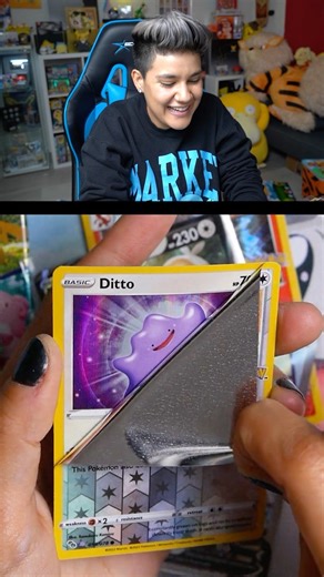 THERES AN IMPOSTOR AMONG US 🥸 First ever “peelable” Pokémon card found in the Pokémon GO set! You can find these on reverse Bidoof, Numel, and Spinarak Pokémon cards, just look for the little Ditto in the corner 🧐 #ditto #pokemongo #pokemontcg | Super Duper Dani