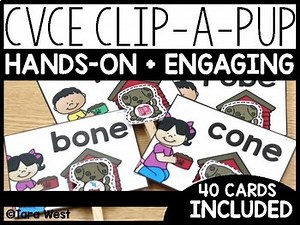 Long Vowels CVCe Clip-a-Pup