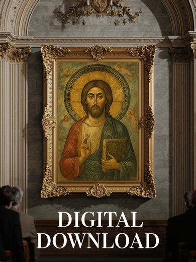 Jesus Christ Icon, Byzantine Orthodox Art Print (digital Download) - Etsy