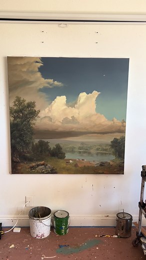 New Ascending Cow Painting! Surreal Art at Its Finest