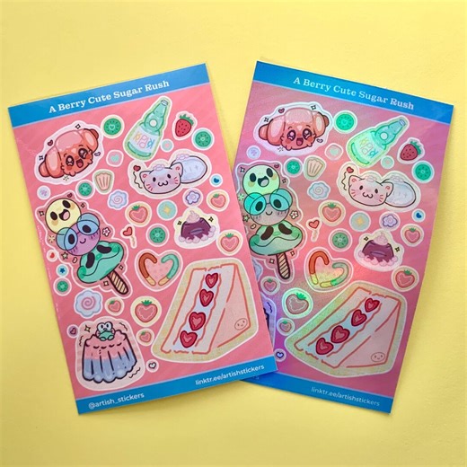 A Berry Sugar Rush Vinyl Sticker Sheet - Etsy