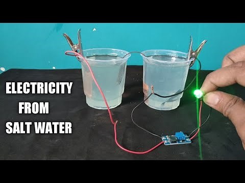 Salt Water Battery|Making Electricity With Water|Generate Electricity with Salt Water Experiment