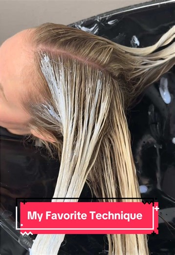 This is my favorite technique on blonde ends that have purple shampoo build up or that have that very dingy blonde every few appointments. Now this isn’t a technique for EVERYONE. If you have a brown hair and you try to do this it’ll most likely be orange. But for someone who has healthy blonde hair that’s just super brassy I love wetting the hair, sectioning in 4 sections and then painting clay powder lightner and really saturating it. DO NOT WALK AWAY, you really need to watch it, the first se