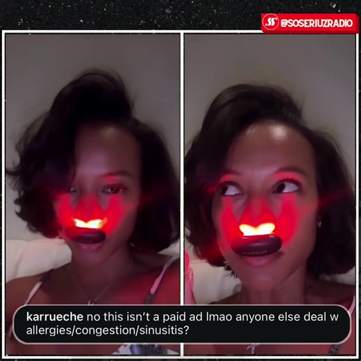 Karrueche experiments with red light therapy to clear her sinus 😩 Do y’all have sinus problems ⁉️⬇️ #karrueche #sinus #redlighttheraphy
