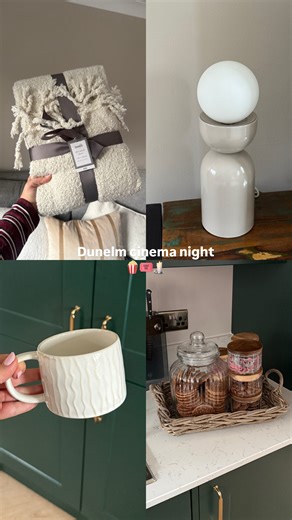 ad. Get ready to host a cosy at-home cinema club 🎟️🎬🍿 everything is from @dunelmuk obviously 🤍 #girlsnight #hosting #homeware #TheHomeofHomes #Dunelm [Video description: a woman shops in Dunelm for everything she needs to host a cosy at‑home cinema night with friends. We see her picking up cushions, candles, diffusers, mugs, bowls and more. She then sets up her home with blankets, lighting, candles and plenty of snacks to create the perfect cosy movie‑night setup.] Products featured: Bianca 