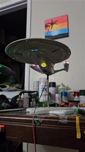 Finished models! Enterprise-E and Romulan Warbird! #startrek #model #romulan #enterprise