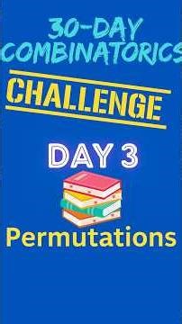 #permutation is when the order matters ! Day3 of my 30 day challenge in #counting & combinatorics!