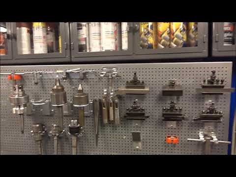 Shipping container metal shop tool storage