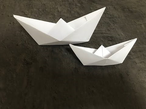 Bateau en papier qui flotte, Origami facile, paper boat, barco de papel
