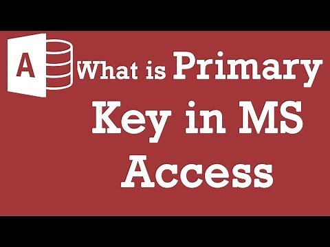 What is primary key in MS Access