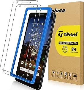[2 Packs] for Google Pixel 3a XL Screen Protector, [Full Coverage] [Case-Friendly] Tempered Glass Film [Alignment Frame] with Lifetime Replacement