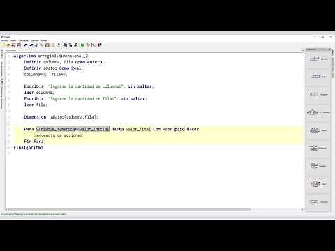 Arreglos bidimensionales (Matrices) 2- PSeInt