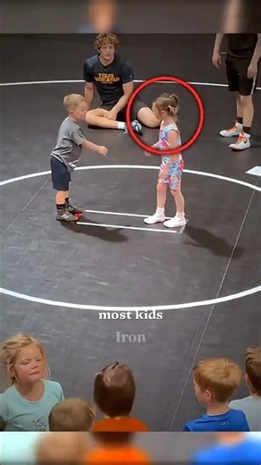 6-Year-Old Girl Takes Down Boys Twice Her Size at Wrestling Practice 😳