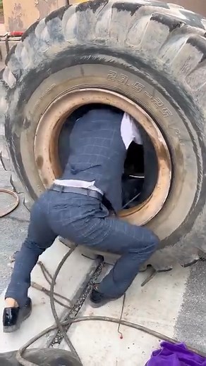 1.7K views · 23 reactions | Loader Puncture Tire Inner Tube Replacement! #mechanic #mechanicmia #automotive #repair #restoration #viral #shorts #reels | Mechanic Mia | Facebook