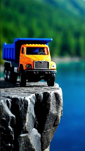Epic Toy Truck Adventure: From Rains to a Cliff Dive! 🚚💨