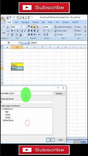 Hyperlink in Excel | Link Cell to Worksheet