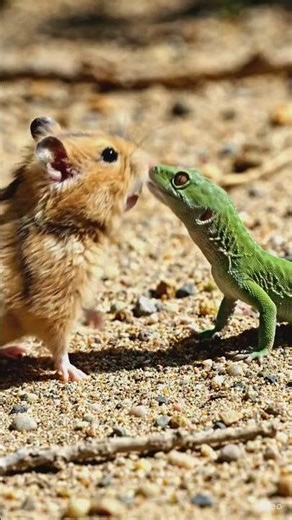 what happened to lizard / lizard vs hamster fighting eachother #ai #hamster #lizard #manifestation