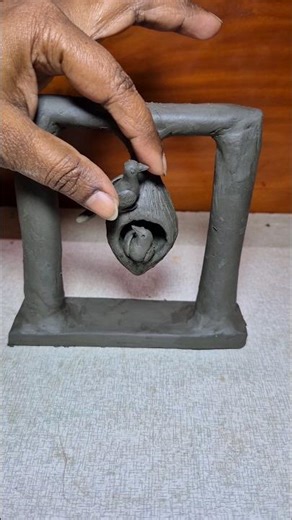 Mini Birds Nest House & Love Birds With Clay #shorts