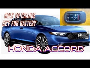 How To Replace Key Fob Battery 2022 2024 Honda Accord