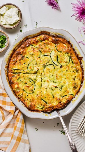 Zucchini and Feta No-Crust Quiche Recipe