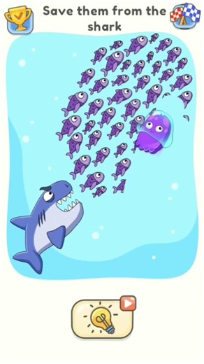 Dop 5 (Delete one part) Level-221 Save them from the Shark #viral #shorts @Anshguptagaming-143