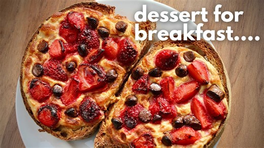 Fuel your morning with high protein vegan custard toast
