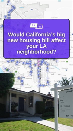 If Gov. Gavin Newsom signs it into law, Senate Bill 79 would allow dense apartment buildings in neighborhoods that lie within a half-mile of major transit stops — even if those neighborhoods are currently zoned only for single-family homes. The L.A. City Planning Department has published new maps showing where developers could potentially build these projects, based on the location of the city’s transit stops. ✍️ & 🎥 David Wagner | LAist