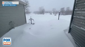 2K views · 63 reactions | "Just a little bit of snow I guess" ❄️❄️ What would your reaction be if you opened your door and saw THIS outside? This video was shared with us from Hudson, Wisconsin -- a suburb just east of the Twin Cities. | FOX Weather | Facebook