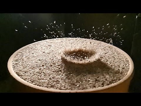 Crater formation in slow motion. Impact Simulation.