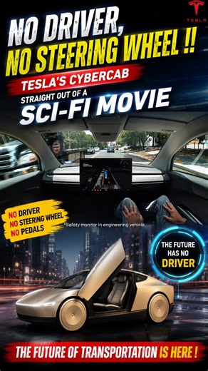 Tesla Cybercab is futuristic from inside | #cybercab #tesla #technology #future #autonomousdriving