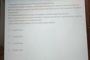 Every planet revolves around the sun in an elliptical orbit :A... | Filo