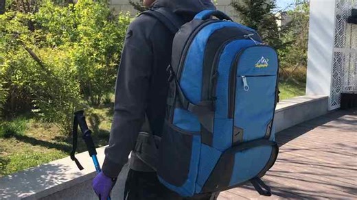 Adventure Travel Backpack Reflective Strip Waterproof Nylon 40L Climbing Trekking Hiking Backpack Bag