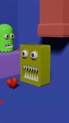 who is win ?? #funnyanimation #cubemonster #funnycartoon
