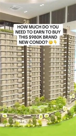 HOW MUCH DO YOU NEED TO EARN TO BUY A $980K BRAND NEW CONDO? 🤔👇#tengahgardenresidences