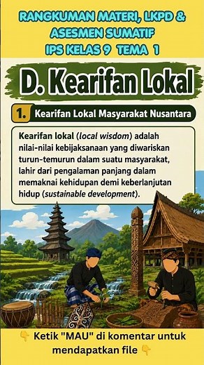 ips kelas 9 tema 1Rangkuman Materi, LKPD & Asesmen Sumatif Kelas 9 IPS Tema 1 Manusia & Perubahan