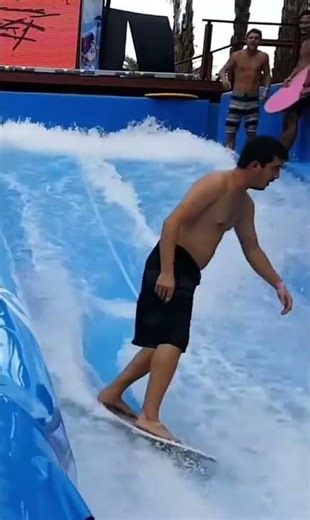 Nick Nguyen on the FlowRider at AquaZone Pattaya Thailand Columbia Pictures Aquaverse Waterpark