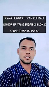 3.6M views · 36K reactions | Cara mengaktifkan kembali nomor hp yang di blokir karena tidak isi pulsa #tutorial #tipsdantrik #tutorialandroid #nomorhp #nomorhpdiblokir #kartu | Udo Parno | Facebook