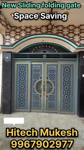 Beautiful Sliding Folding Gate for 🆕 House #slidingfoldinggate #foldingslidinggate #viral