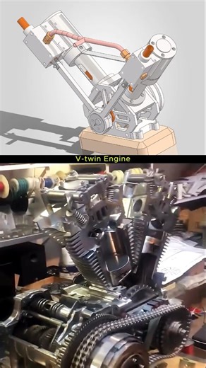 V-Twin Engine in Action 🔥 Powerful and Compact Design #shorts